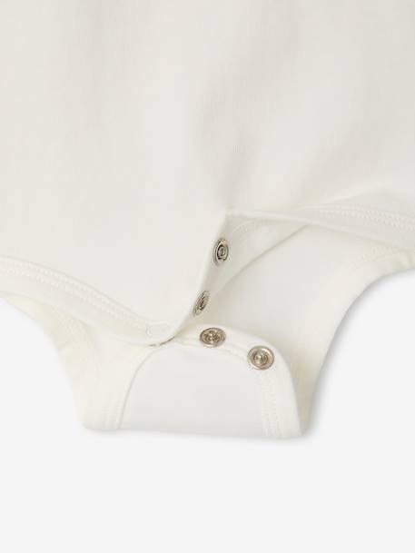 Pack of 2 Bodysuits with Polo Shirt Collar & Pocket, for Newborns ecru+sky blue - vertbaudet enfant 