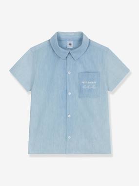 Boys-Boy's short-sleeved chambray shirt 