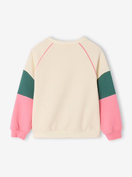 Girl's sportswear sweatshirt ecru - vertbaudet enfant 