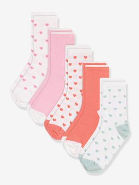 Girls-Underwear-Socks-Pack of 5 pairs of PETIT BATEAU socks 