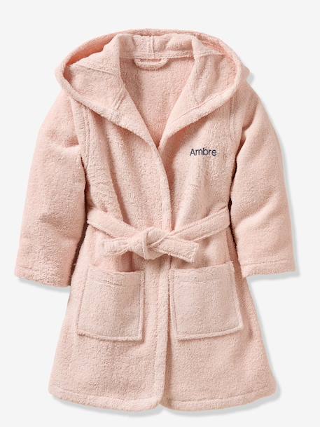 Rabbit Bathrobe in Recycled Cotton rosy - vertbaudet enfant 