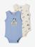 Pack of 2 sleeveless baby boy bodysuits denim blue - vertbaudet enfant 