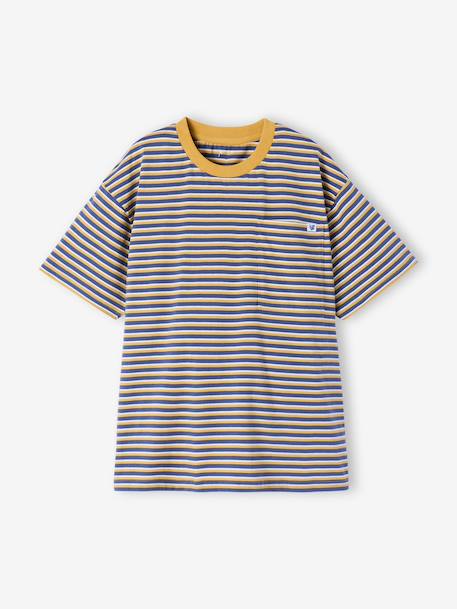 Boy's short-sleeved T-shirt striped blue - vertbaudet enfant 