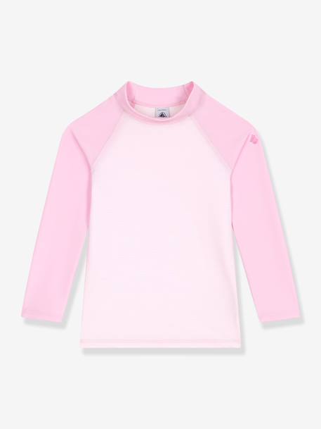 Girl's long-sleeved UV protective swimsuit t-shirt rose - vertbaudet enfant 