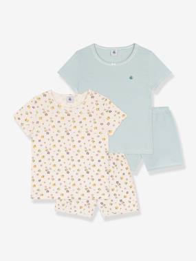 -Lot 2 pyjamas coton imprimé Petit Bateau