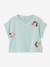 T-Shirt with Sequinned Motif, for Girls aqua green+ecru+lilac - vertbaudet enfant 