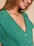 Long shirt-dress for maternity nursing clothes emerald green - vertbaudet enfant 