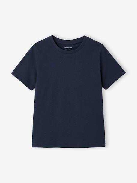 Lot 3 T-shirts manches courtes bleu pétrole+caramel+marine+noix de pécan+vert amande+vert sauge - vertbaudet enfant 