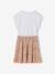 2-in-1 effect dress for girls ecru+navy blue+printed white+vanilla - vertbaudet enfant 