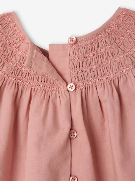 Dress and bloomer set for baby girls in cotton blush - vertbaudet enfant 