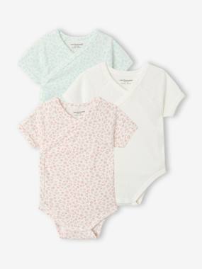 Baby-Pack of 3 short-sleeved girl's bodysuits