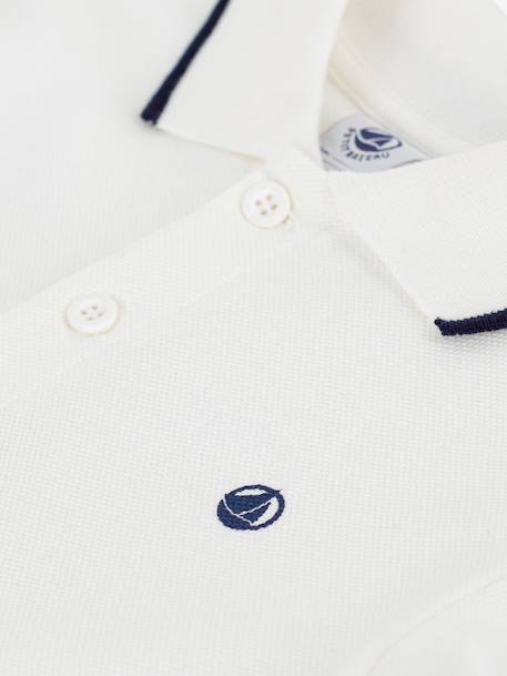 Polo shirt with short sleeves for children Petit Bateau white - vertbaudet enfant 