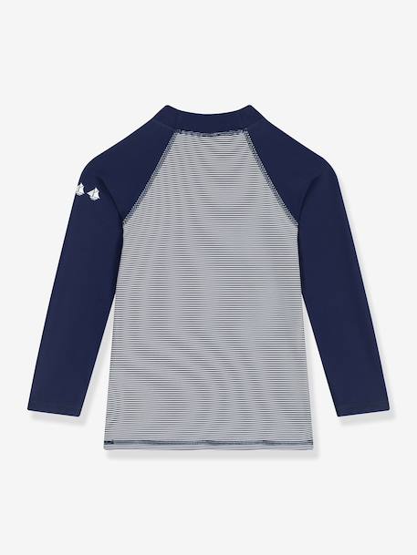 Boys' long-sleeved UV protective swimsuit t-shirt navy blue - vertbaudet enfant 