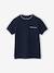 Boy's Mao collar polo shirt ecru+navy blue+sky blue - vertbaudet enfant 
