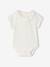 Pack of 2 Short-Sleeved Bodysuits with Fancy Collar, for Babies coral+sage green - vertbaudet enfant 