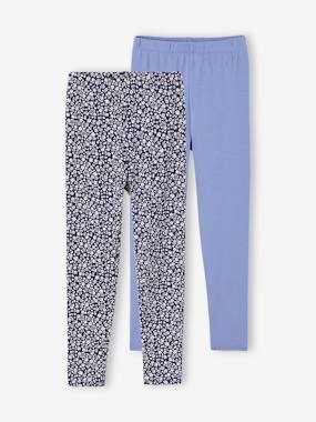 -Lot de 2 leggings fille Basics