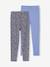 Lot de 2 leggings fille Basics indigo+kaki+marron imprimé+vert sauge - vertbaudet enfant 