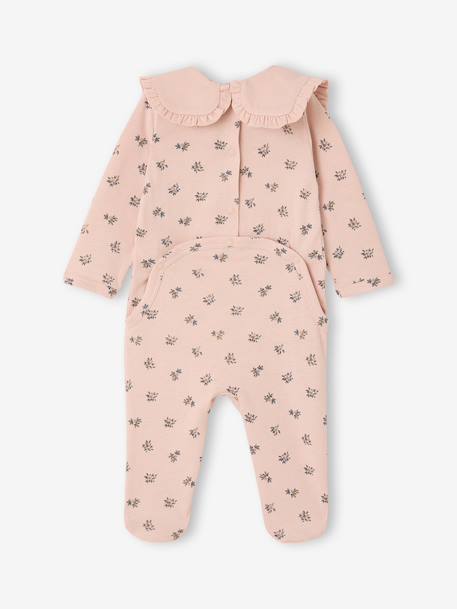 Sleepsuit for baby girls in organic cotton pale pink - vertbaudet enfant 