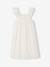 Flared dress in cotton embroidery white - vertbaudet enfant 