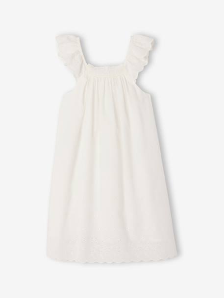 Robe évasée coton broderie blanc - vertbaudet enfant 