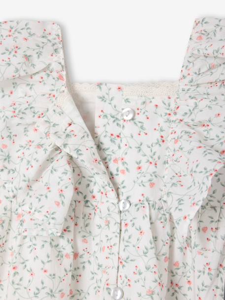 Baby dress with frill print printed white - vertbaudet enfant 