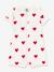 Baby playsuit in cotton with hearts white - vertbaudet enfant 