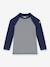 Boys' long-sleeved UV protective swimsuit t-shirt navy blue - vertbaudet enfant 