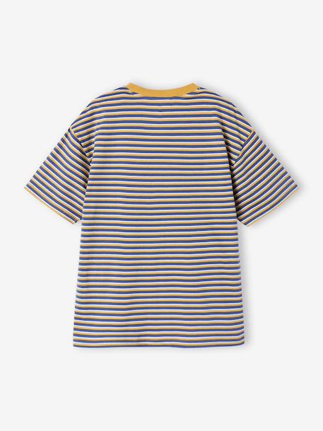 Boy's short-sleeved T-shirt striped blue - vertbaudet enfant 