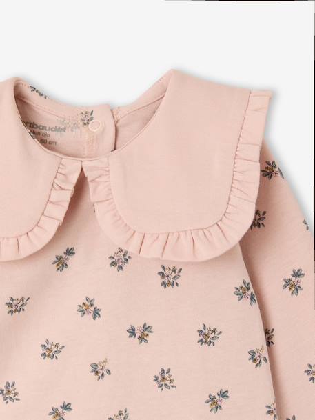 Sleepsuit for baby girls in organic cotton pale pink - vertbaudet enfant 