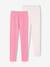 Girls' Pack of 2 Assorted Leggings anthracite+ecru+GREY DARK SOLID - vertbaudet enfant 