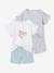 Pack of 2 girls' short-sleeved cotton pyjama shorts ecru - vertbaudet enfant 