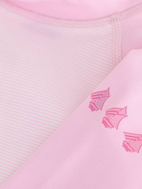 Girl's long-sleeved UV protective swimsuit t-shirt rose - vertbaudet enfant 