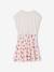 2-in-1 effect dress for girls ecru+navy blue+printed white+vanilla - vertbaudet enfant 