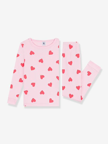 Pyjamas for children with hearts PETIT BATEAU rose - vertbaudet enfant 