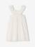 Flared dress in cotton embroidery white - vertbaudet enfant 