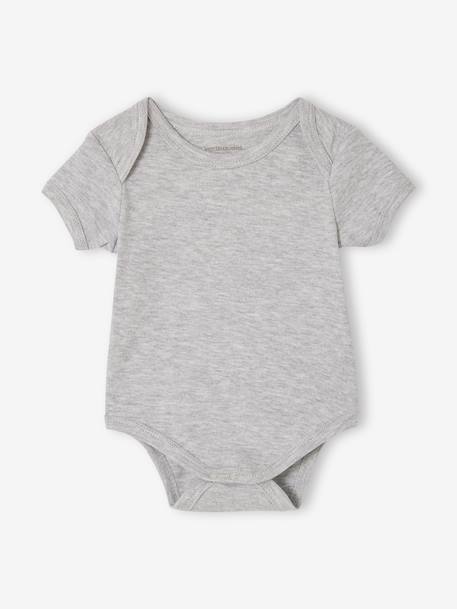 Pack of 5 short-sleeved baby bodysuits set white - vertbaudet enfant 