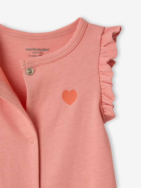 Pack of 2 organic cotton baby girl playsuits ecru - vertbaudet enfant 