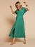 Long shirt-dress for maternity nursing clothes emerald green - vertbaudet enfant 