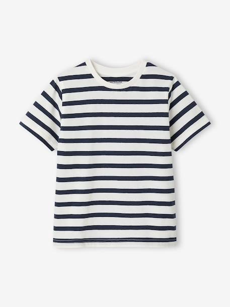 Lot 3 T-shirts manches courtes bleu pétrole+caramel+marine+noix de pécan+vert amande+vert sauge - vertbaudet enfant 