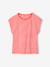 Lot de 3 tee-shirts fille fantaisie manches courtes bleu grisé+bleu pâle+rose poudré - vertbaudet enfant 