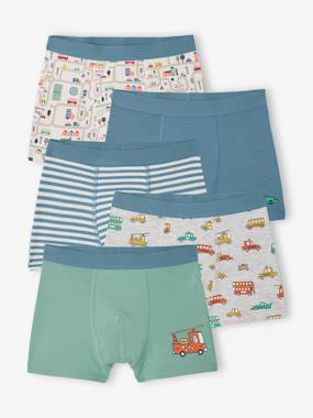 Garçon-Sous-vêtement-Slip, Boxer-Lot 5 boxers garçon circuit