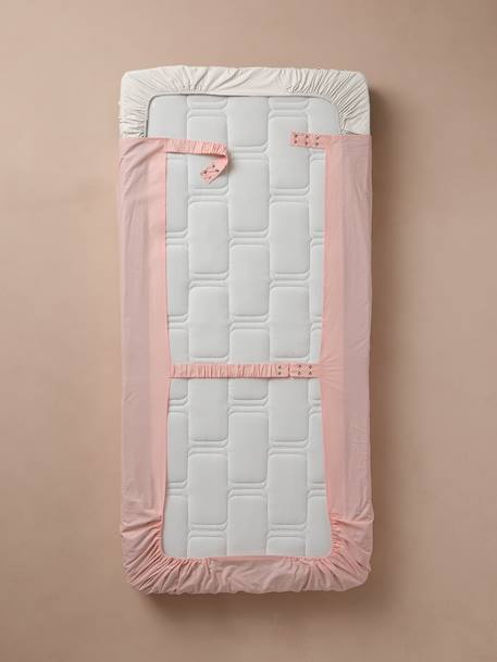 Zipped Bedding Set with Recycled Cotton, CHERRY printed pink - vertbaudet enfant 