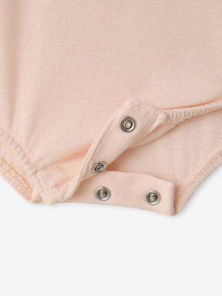 Baby girl bodysuit with frilled collar and long sleeves pale pink - vertbaudet enfant 