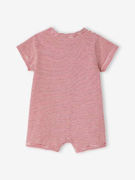 Lot 2 combishorts coton bio rouge - vertbaudet enfant 