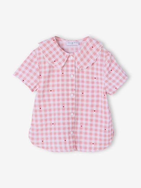 Girls' organic cotton 2-piece pyjamas rosy - vertbaudet enfant 