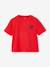 Tee-shirt fille motif poitrine manches courtes abricot+rose bonbon+rouge - vertbaudet enfant 