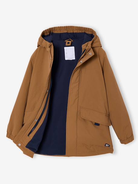 Boys' 3-in-1 parka with sherpa lining pecan nut - vertbaudet enfant 