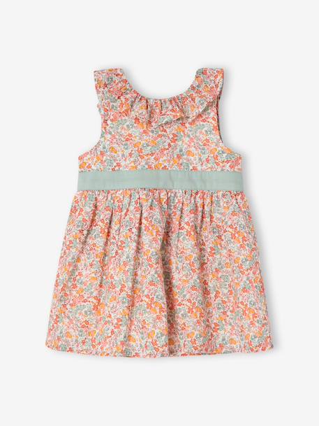 Baby girl's dress with bow and back opening multicoloured - vertbaudet enfant 