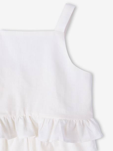 Ensemble pantalon haut bretelles blanc - vertbaudet enfant 