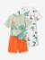 Pack of 2 dinosaur playsuit pyjamas for boys sage green - vertbaudet enfant 
